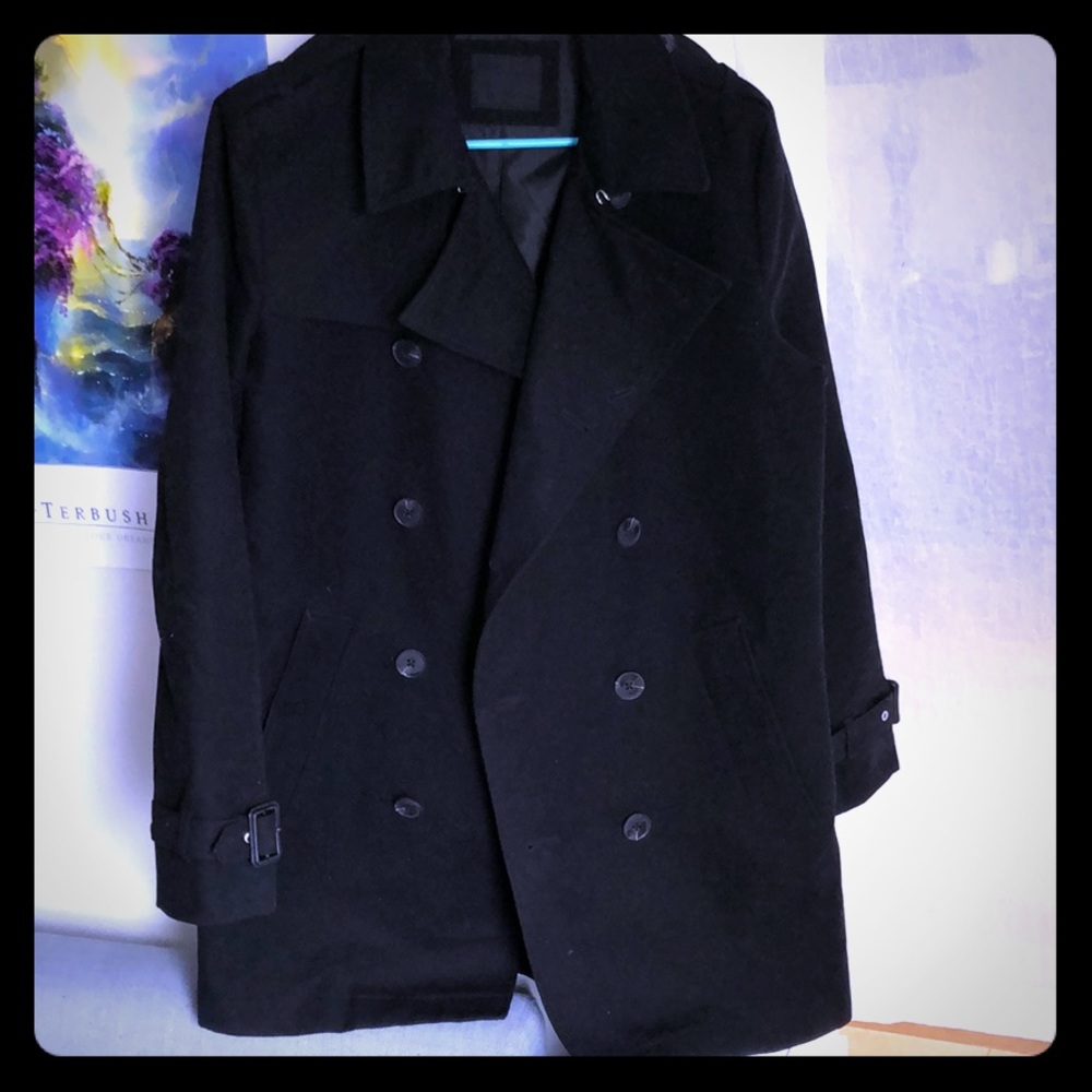 Black ASOS Pea Coat